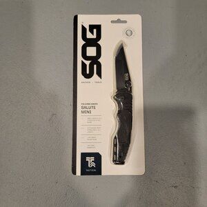 SOG Salute Mini Knife - Black, In Original Packaging.  Lightweight.